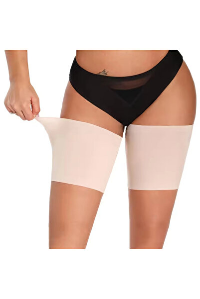 Choice13 مقاس XXL (58-65 سم) بيج، قطعتان، أربطة فخذ مرنة للنساء، أكمام فخذ سي...