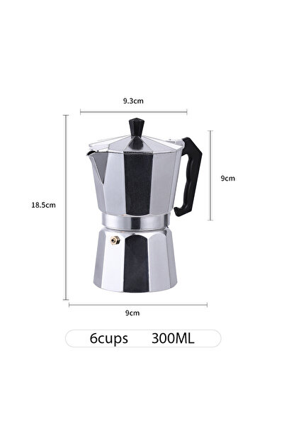 Choice3 300ML Octagonal Moka Coffee Kettle Latte Percolator Espresso Pot Home...