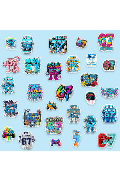 Choice 30PCS 30Pcs 67 Number Graffiti Stickers Hip-hop Game Controller Aesthe...