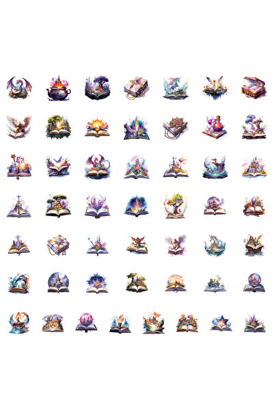 Choice 50PCS 50PCS Watercolor Fantasy Book Graffiti Stickers - Waterproof Dec...