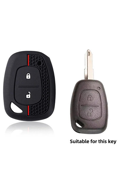 Choice black Silicone Car Key Fob Cover Case 2 Button For Renault Kangoo Traf...