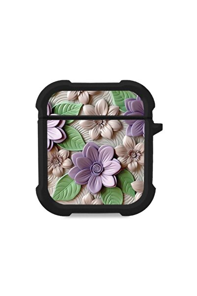 Sonique Θήκη Σιλικόνης 3D Flower Series για AirPods 1/2 Βιολετί