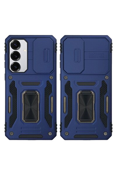 Sonique Θήκη Ring Armor CamShield για Samsung Galaxy S25 Μπλέ