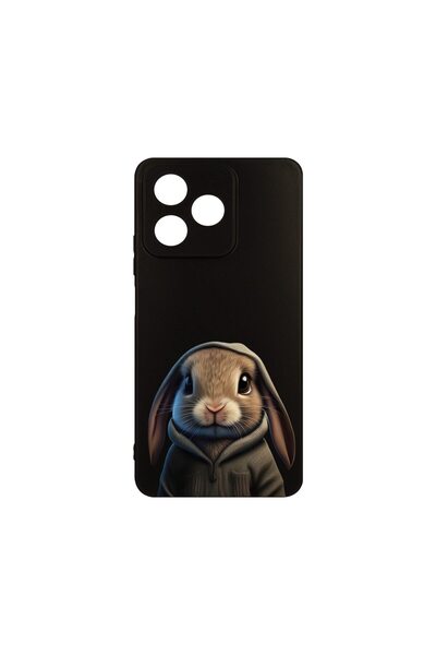 bestcase Husă pentru Xiaomi Redmi 13, Silicon subțire, Iepuraș drăguț, Protec...