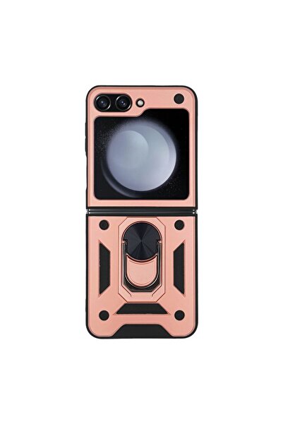 Sonique Θήκη Ring Armor CamPro για Samsung (Large Hole) Galaxy Z Flip 5 Ροζ Χ...