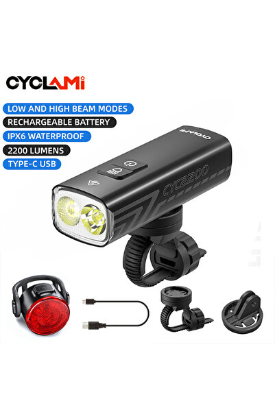 Choice1 مصباح خلفي CYC2200 بقوة 2200 لومن، مصباح أمامي للدراجة، كشاف دراجة يث...