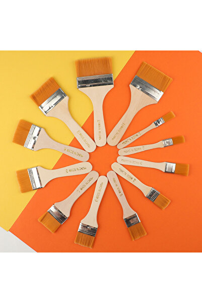 Choice 12Pcs Set 12pcs High Quality Nylon Oil Paint Brush Watercolor Paint Br...