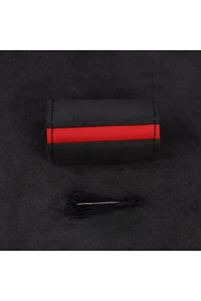 Choice3 shou-m-Black-Red 1PC غطاء عجلة قيادة السيارة الجديد ناعم ومقاوم للتآك...