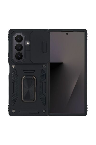 Sonique Θήκη Ring Armor CamShield για Samsung Galaxy Z Fold 7 Μαύρο