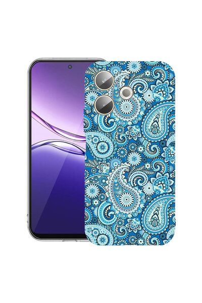 bestcase ¬Æ Husa Clear Silicon pentru OPPO A5 Pro 5G, Blue Non-figurative, 20...
