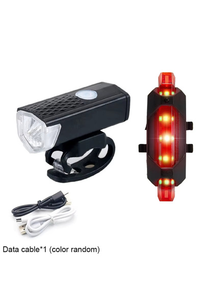 Choice 1 Sets Bike Light Kit USB Rechargeable Headlight With Tail Light Easy ...