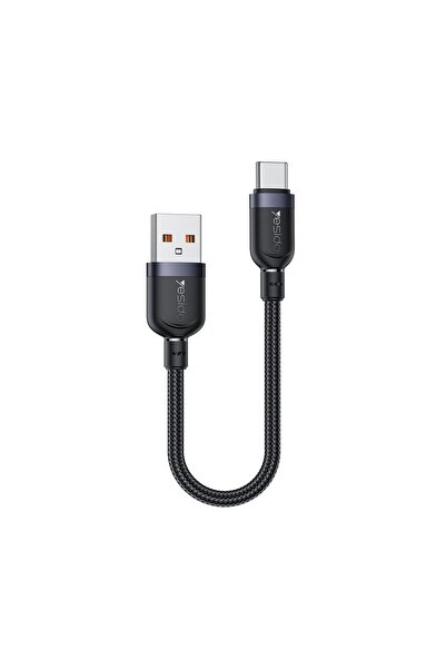 Yesido Καλώδιο CA131C Braided USB-A σε Type-C 18W 0.3m Μαύρο