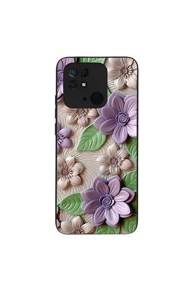Sonique Θήκη 3D Flower Series για Xiaomi Redmi 10C Βιολετί