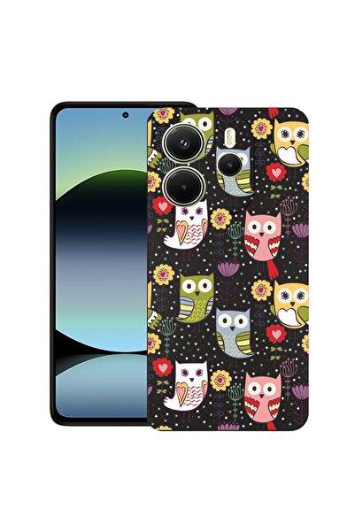 bestcase Калъф за Xiaomi Redmi Note 14, с десен на бухал, тънък силиконов 0.8...