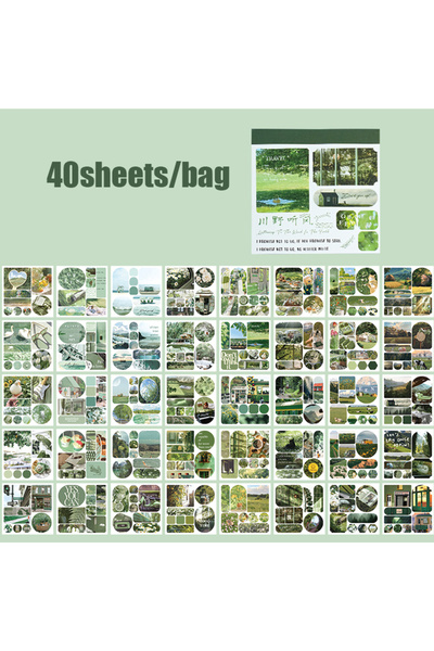 Choice5 S26270-3 Mr Paper 40 قطعة/كيس، ملصقات بتصميم المناظر الطبيعية من سلسل...