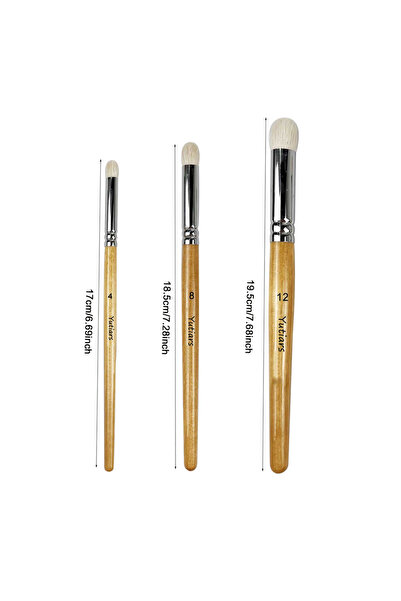 Choice 3 PSC WOOD COLOR Golden Maple Miniature Paint Brushes,3/10/11/13PCS Mo...