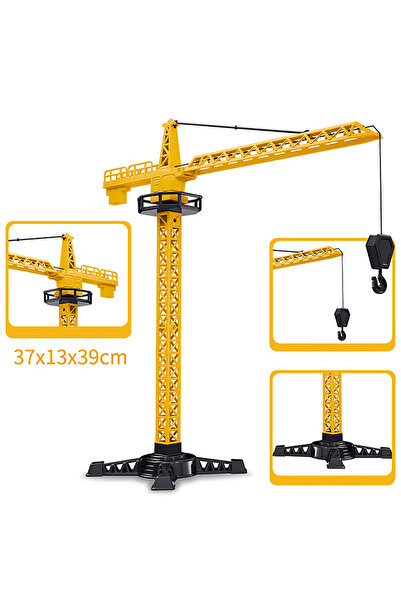 Choice Yellow For Boys Gift Plastic Engineering Diecast Tower Crane Classic C...