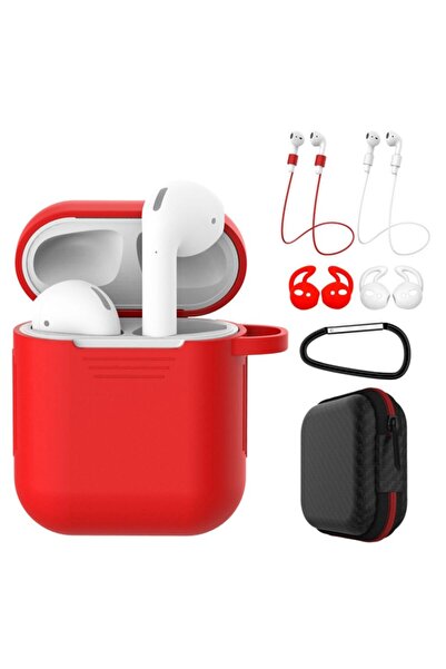 Sonique Σετ 7 σε 1 Soft Touch για AirPods 1/2 Κόκκινο
