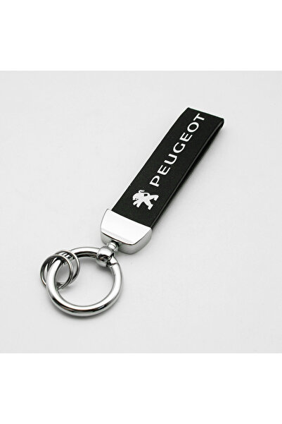Choice8 PEUGEOT 1PCS Peugeot Car Keychains Pendant Leather Metal Auto Keyring...