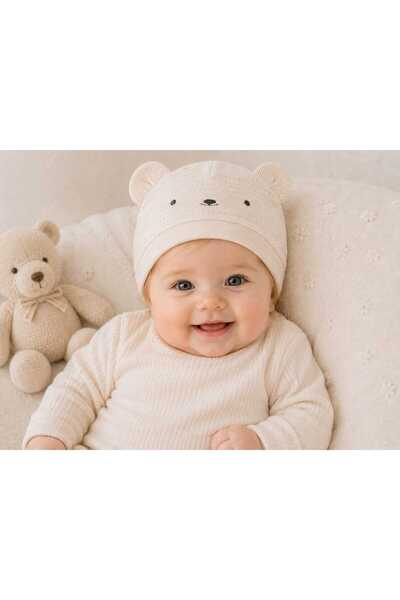 NiLi Minimal Teddy Bear Detailed Newborn Hat