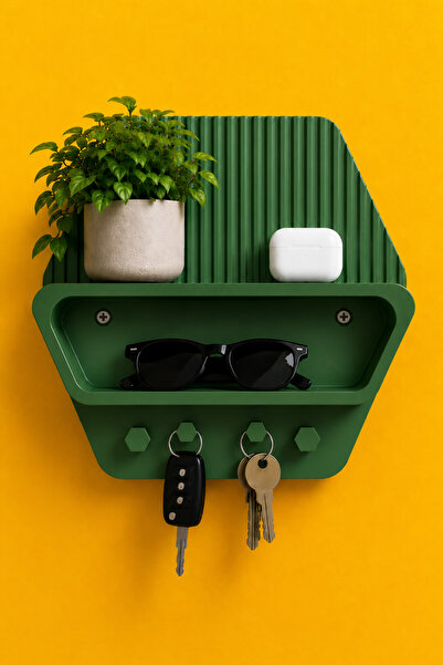 Tilekey Seramik 3D Baskı Modern Duvar Anahtarlık Düzenleyici | Askılı Organiz...