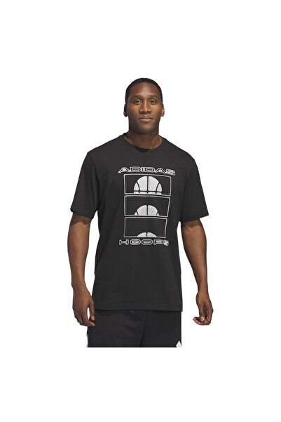 adidas Tricou grafic pentru bărbați cu mânecă scurtă, cu imprimeu Minge la Ră...