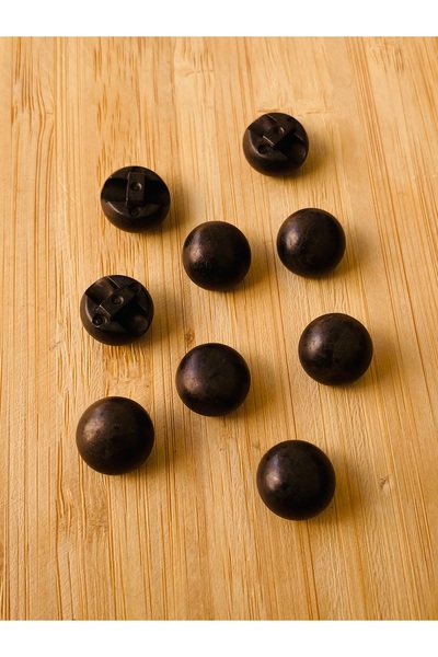 Lorin hobi Antique-Looking Brown Ball Pearl with Bottom Thread 1 cm 6 Pieces