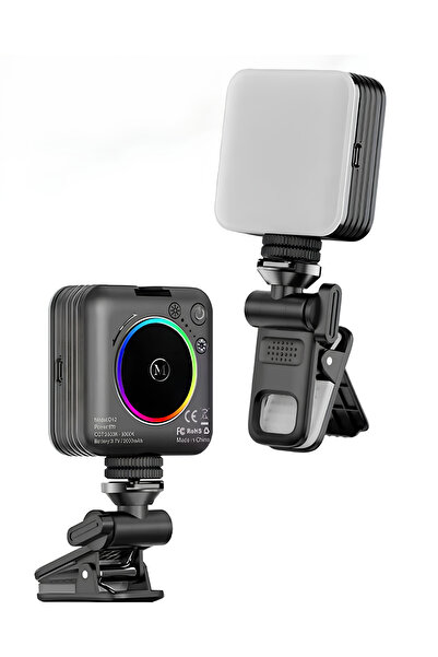 MO DOU RGB LED Telefon Selfie Işığı – Şarjlı Mini Video Çekim Lambası 2000 mA...