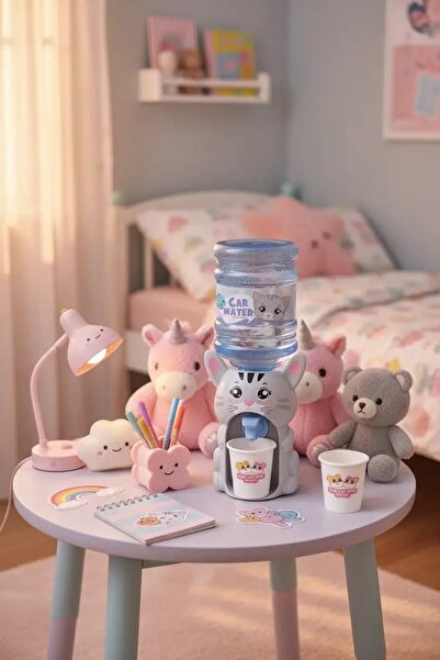 Miniso Lisanslı Evcil Hayvan Sebili Yavru Kedi Temalı Su Ve Mama Kabı 22.5 Cm