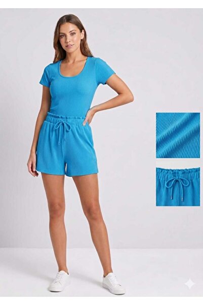 modayaselam Elastic Waist Shorts