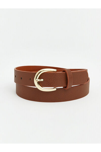 LC Waikiki Ozmarka New Season Women's Metal Buckle Faux Leather Belt