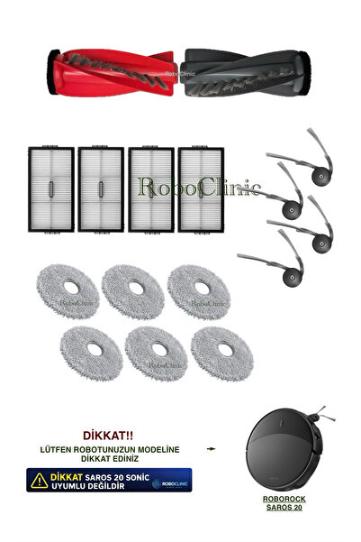 Roboclinic Perie de schimb, filtru, mop compatibil cu aspiratorul robot Robor...