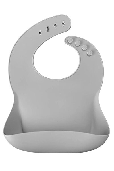 İsmiyle Al Znv Mey Import ®   Basics Silicone Baby Bib Powder Gray Znv2026