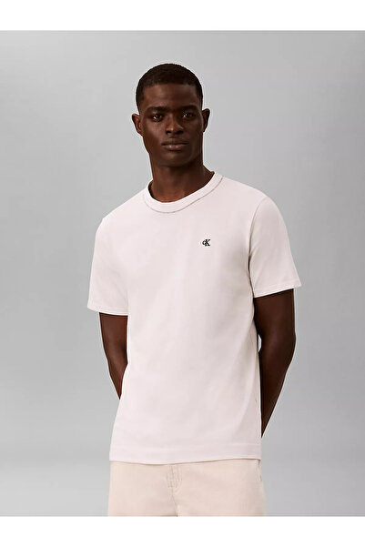 Calvin Klein Erkek Regular Fit CK Logo İşlemeli Yuvarlak Yakalı Pamuklu Kısa ...