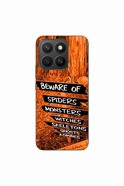 OEM Husa compatibila cu Honor X8c Silicon Gel Tpu Model Halloween Beware Signs