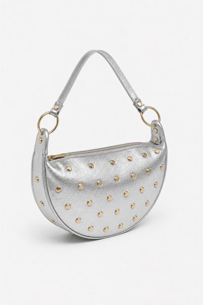 Reddington Women's Half Moon Staple Detailed Double Strap Stylish Shoulder Bag