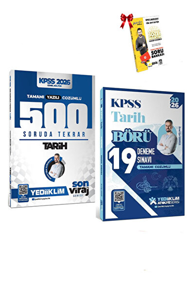 Yediiklim Yayınları 2026 KPSS Genel Kültür Son Viraj Tarih 500 Soruda Genel T...
