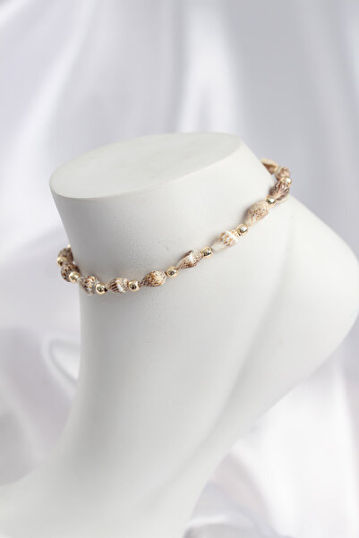 MEKs Dark Color Natural Seashell Model Anklet 5886 - Hep-1143-7959