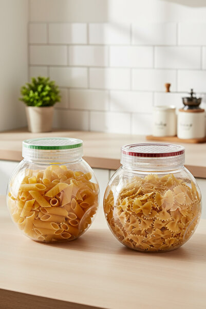 Akyüz Plastik 2 Liter Acrylic Transparent Jar with Leak-Proof Lid - Airtight ...