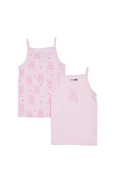 ebebek Hello Baby HelloBaby Kız Bebek 2li Atlet Çiçek Baskılı Bisiklet Yaka S...
