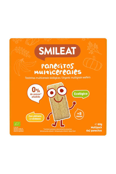 Smileat Crackers multicereale cu banana si dovleac 60g, +8 luni,