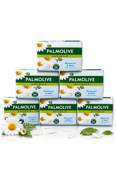 PALMOLIVE NATURALS Set of 6 Palmolive Naturals® Balanced & Mild soaps, 6 x 90...