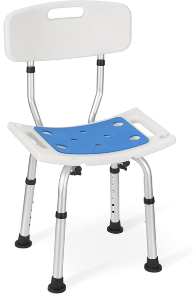Careboda Aluminum bath/shower chair, height-adjustable with 6 levels, with ba...