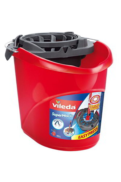 Vileda Găleată cu storcător pentru mop cu presiune, 13 L, Roșu