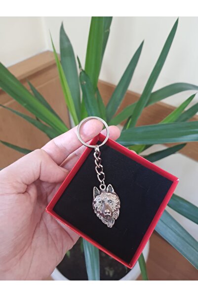 Vintage Takıhane Vintage Gümüş Kaplama Kurt Bozkurt Göktürk Sembolü Anahtarlı...