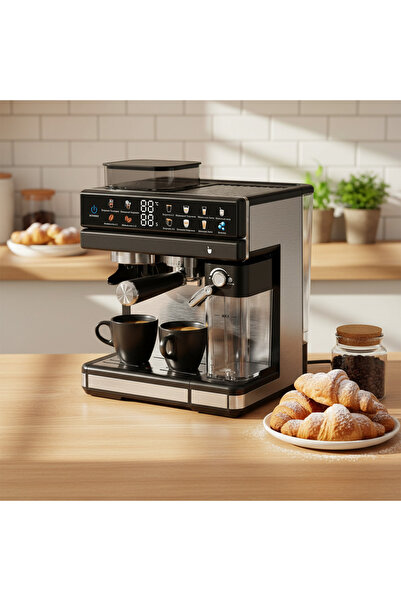 SOKANY In 1 Automatic Espresso Machine with Grinder, 20 Bar 1800W 2.6L Coffee...
