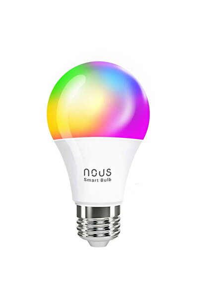 Nous Bec LED inteligent RGB P3, Wi-Fi, E27, 9W, 810 lm, Lumină albă și colora...