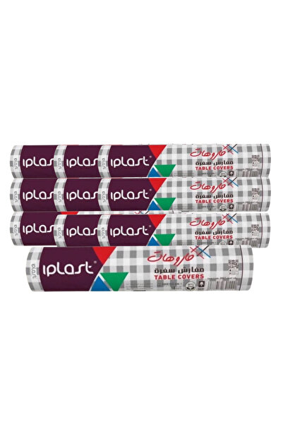 iplast كرتون | اي بلاست | مفارش سفره كاروهات 100 × 120 سم - 10 مفرش أسود ( 10...