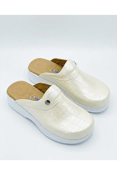 BLUMSABOTERLİK Self-Patterned Genuine Leather Women's Full Orthopedic and Ana...