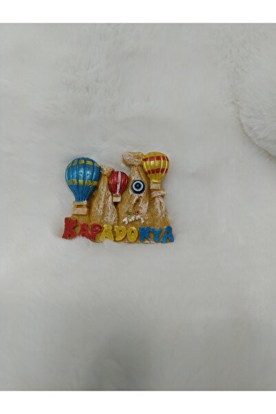 ŞAHMERDANOĞLU Kapadokya Temalı 3 Boyutlu Polyester Magnet - Balon ve Nazar Bo...